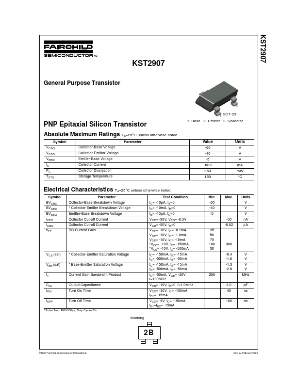 KST2907 Fairchild Semiconductor