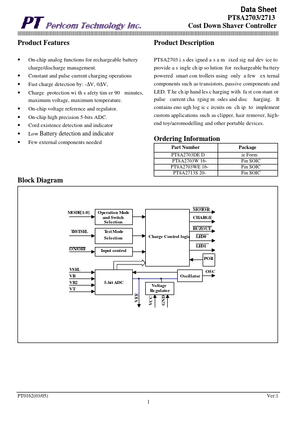 PT8A2703 Pericom Technology