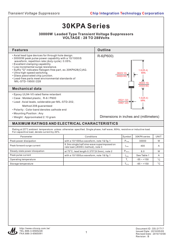 30KPA168CA CITC