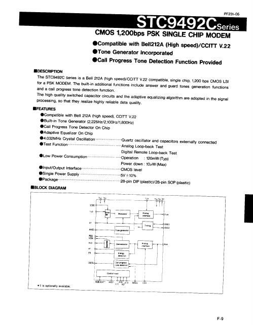 <?=STC9492C?> डेटा पत्रक पीडीएफ