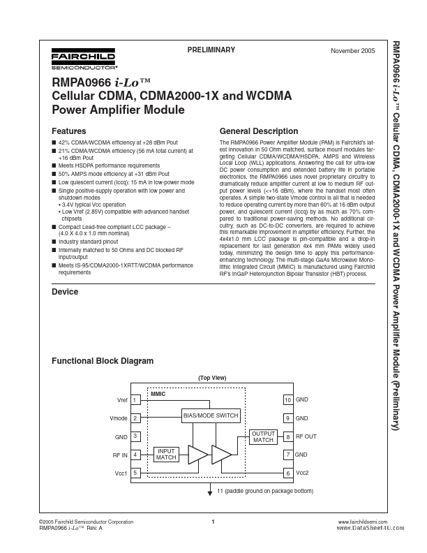 RMPA0966 Fairchild Semiconductor