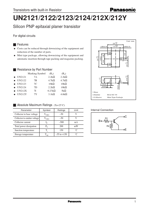 UN2124 Panasonic Semiconductor