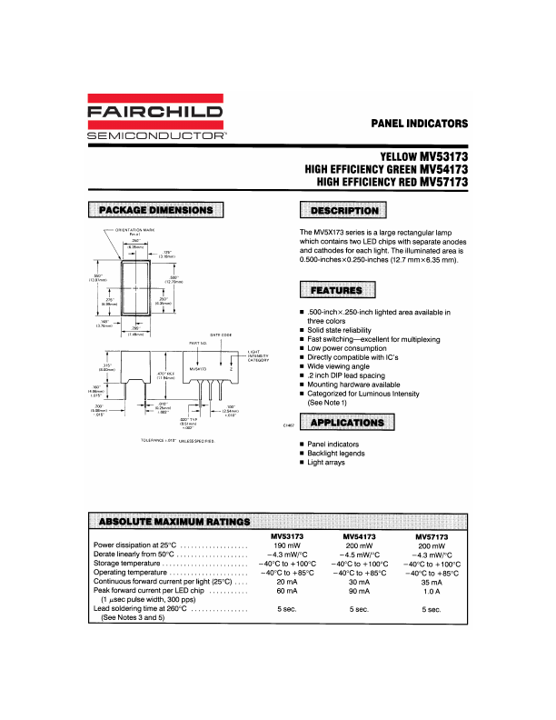MV53173 Fairchild Semiconductor