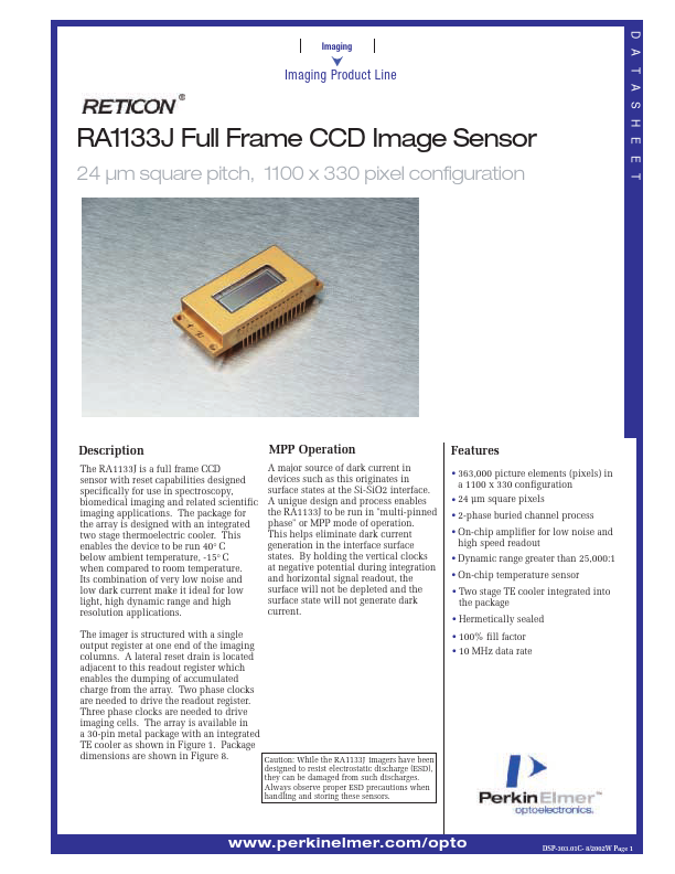 RA1133JAS PerkinElmer Optoelectronics