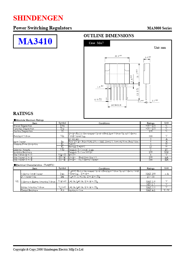 MA3410 Shindengen Electric Mfg.Co.Ltd