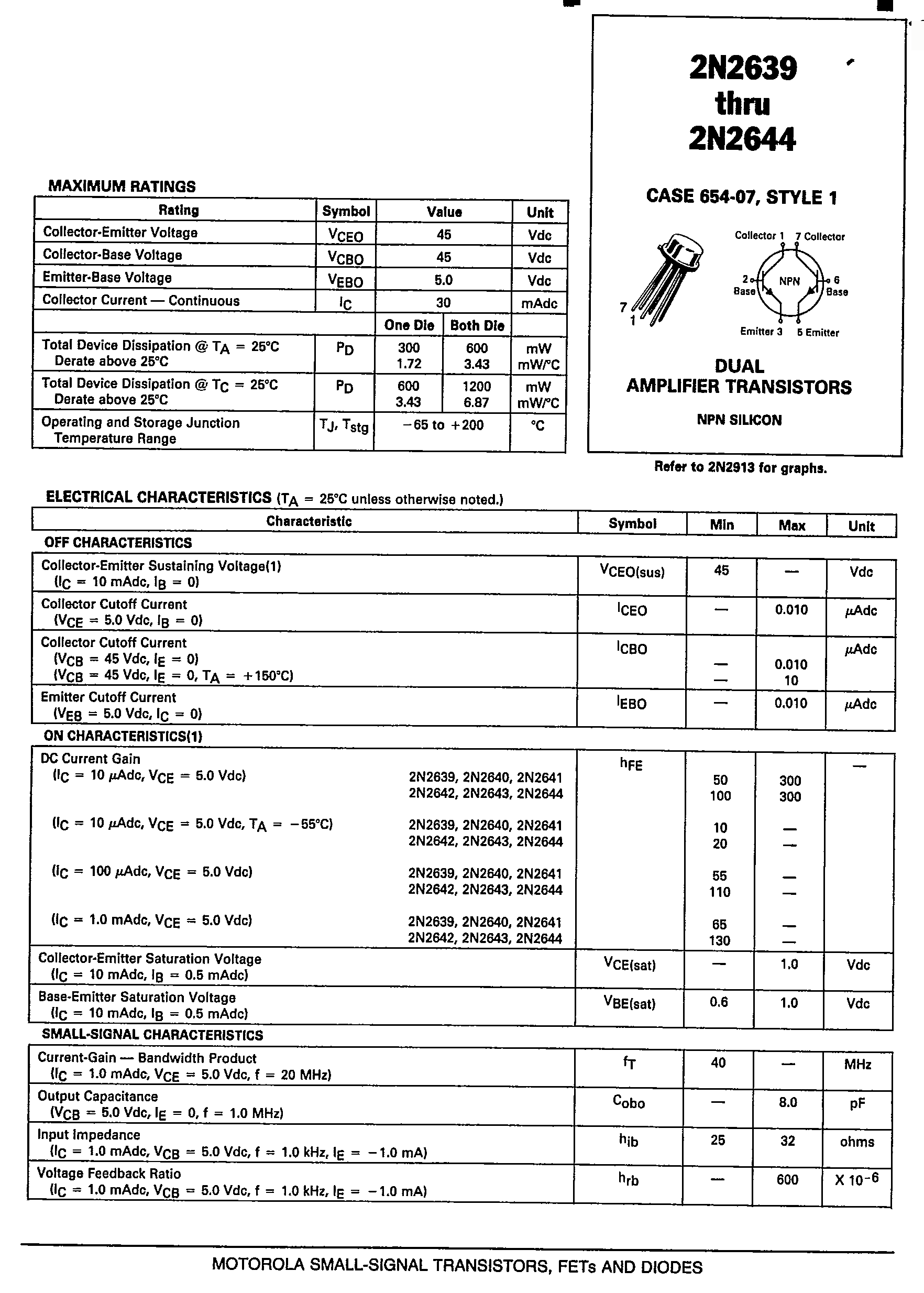 2N2640 Motorola