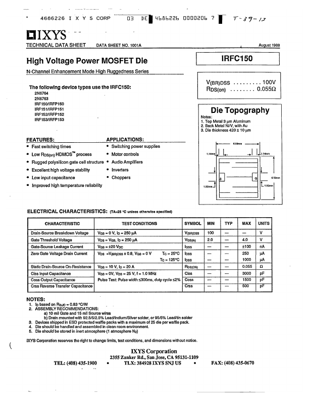 IRF150 IXYS Corporation