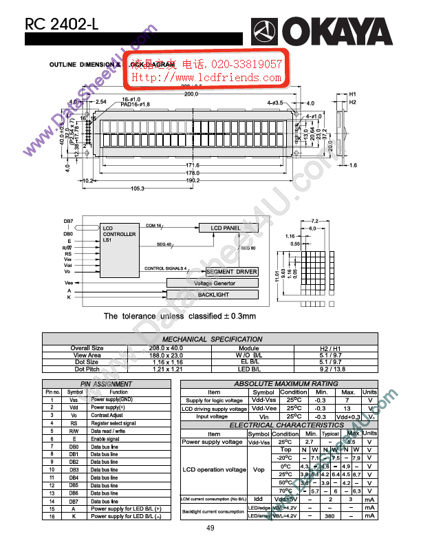 <?=RC2402_L?> डेटा पत्रक पीडीएफ