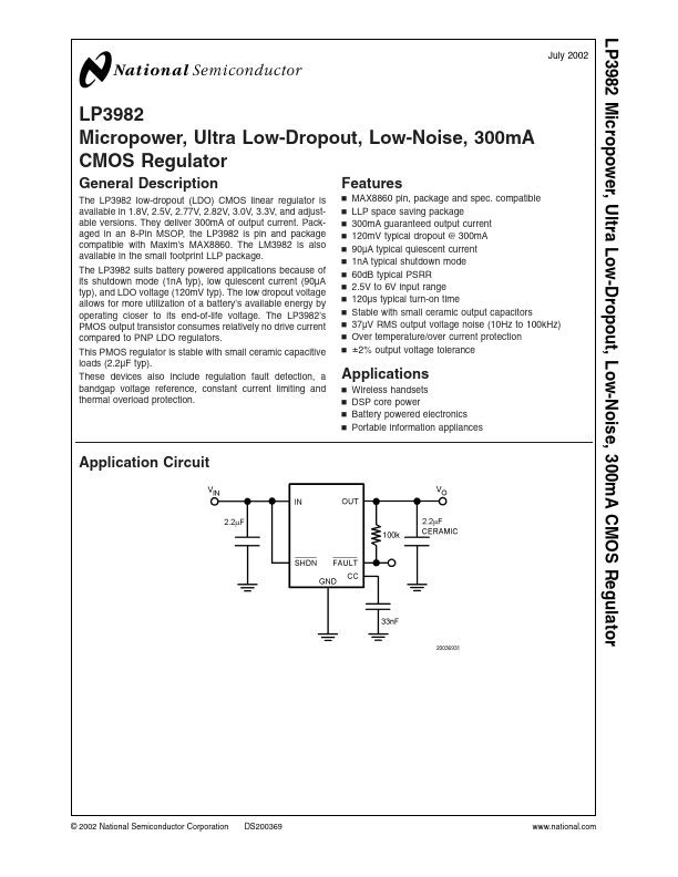 LP3982 National Semiconductor