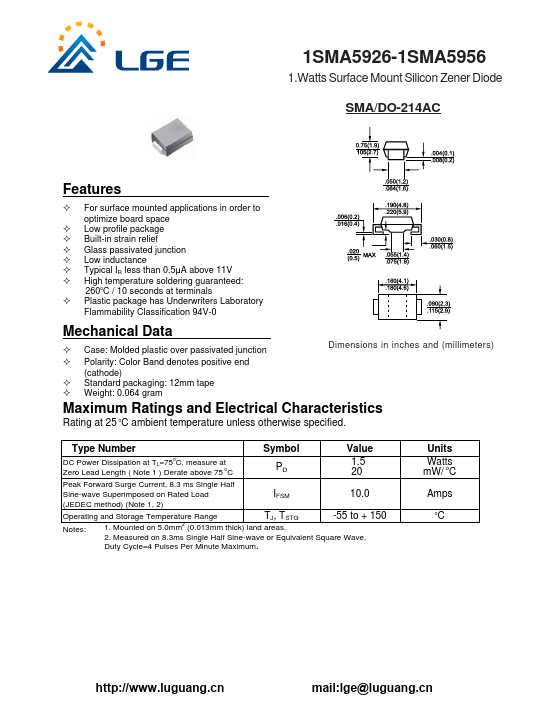 1SMA5943 LGE