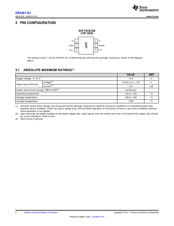 OPA361-Q1