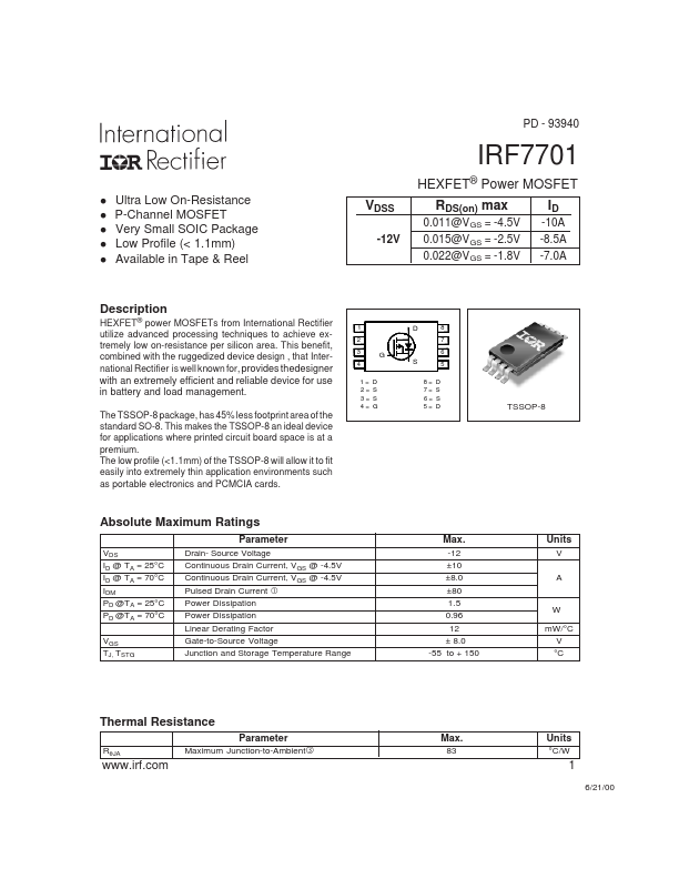 IRF7701 International Rectifier