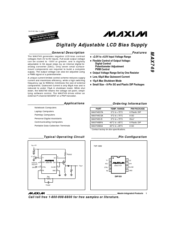 MAX749 Maxim