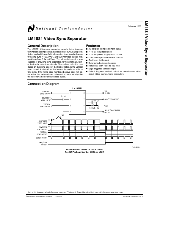 LM1881 National Semiconductor