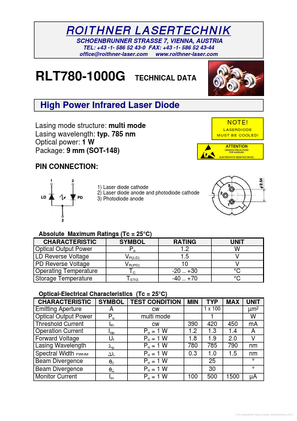 <?=RLT780-1000G?> डेटा पत्रक पीडीएफ