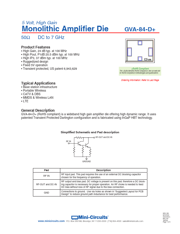 GVA-84-D Mini-Circuits