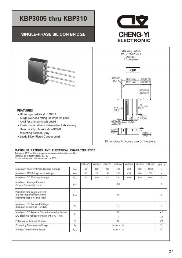 KBP308 CHENG-YI