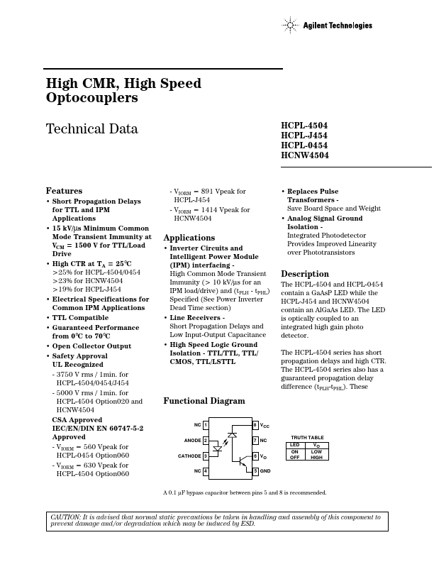 HCPL-J454 Hewlett-Packard