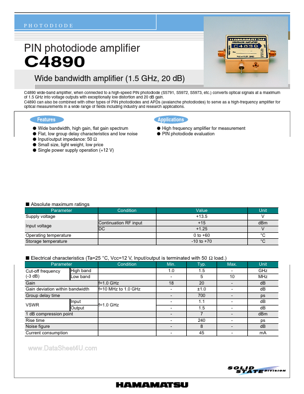 <?=C4890?> डेटा पत्रक पीडीएफ