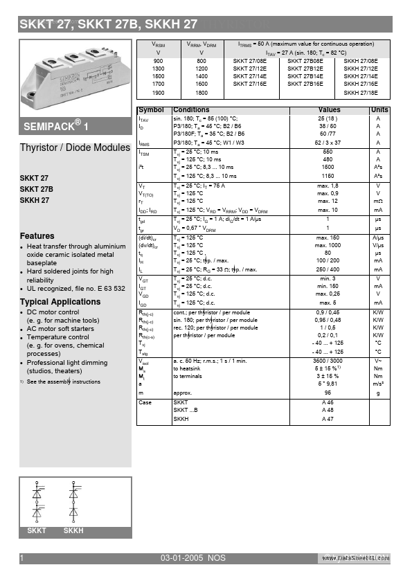 <?=SKKT27?> डेटा पत्रक पीडीएफ