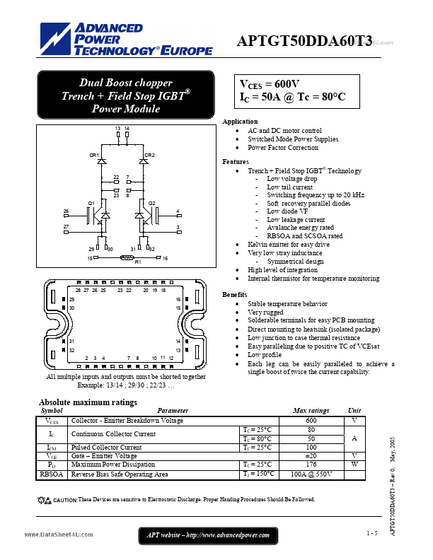 APTGT50DDA60T3