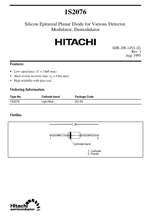 1S2076 Hitachi Semiconductor