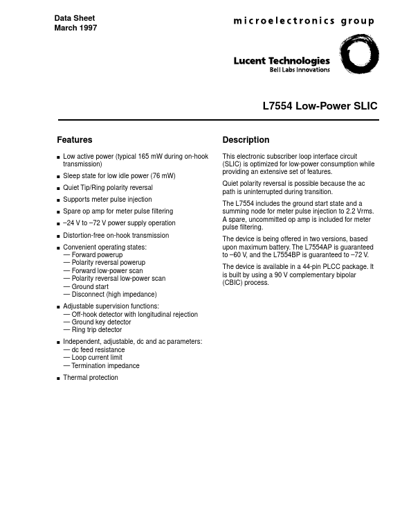 L7554 Lucent Technologies