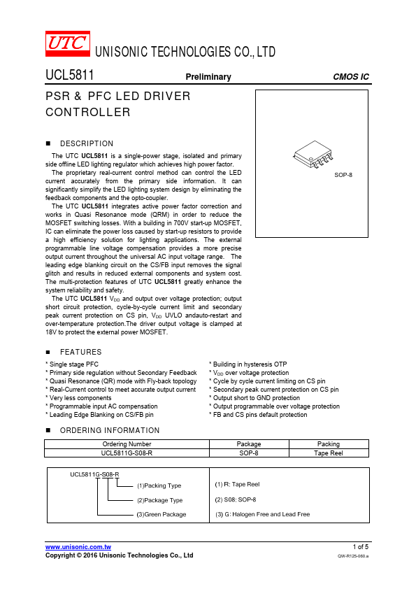 <?=UCL5811?> डेटा पत्रक पीडीएफ