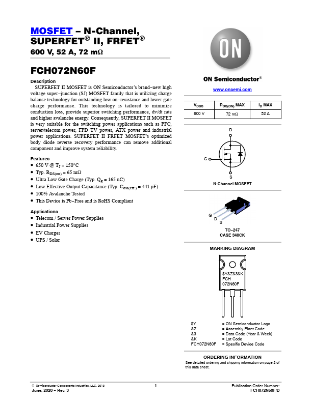 FCH072N60F