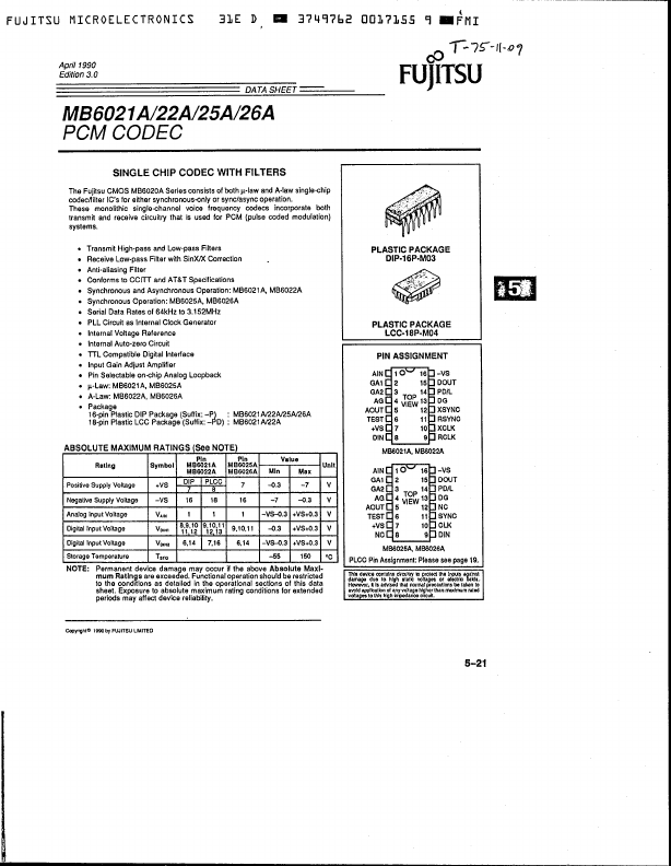 MB6025A Fujitsu