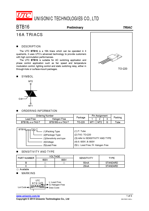 BTB16-800