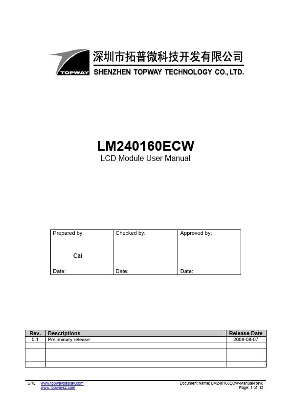 LM240160ECW