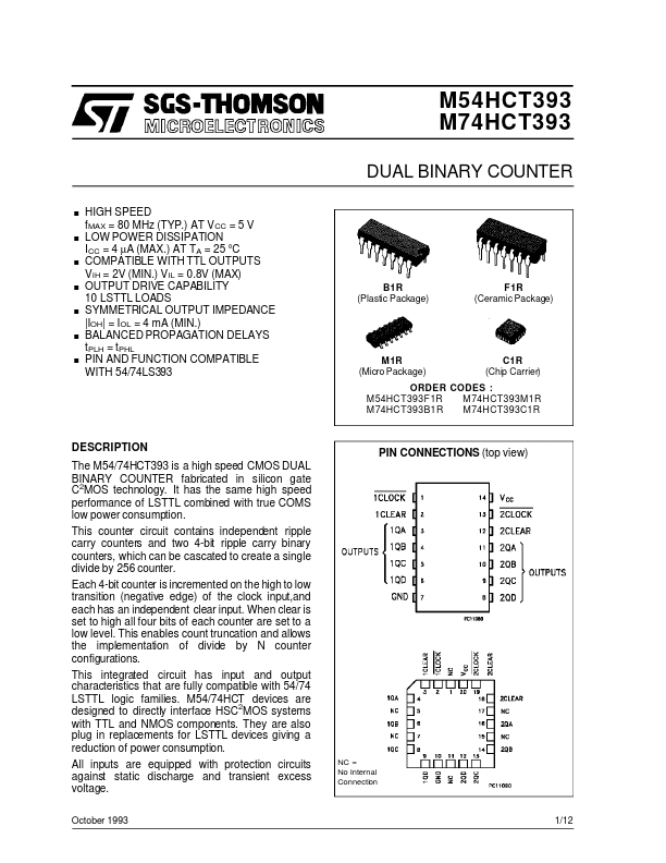 M54HCT393 ST Microelectronics
