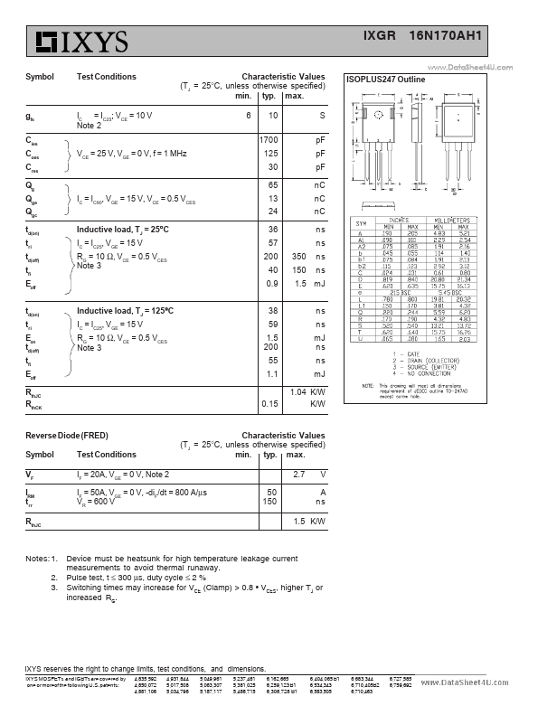 IXGR16N170AH1