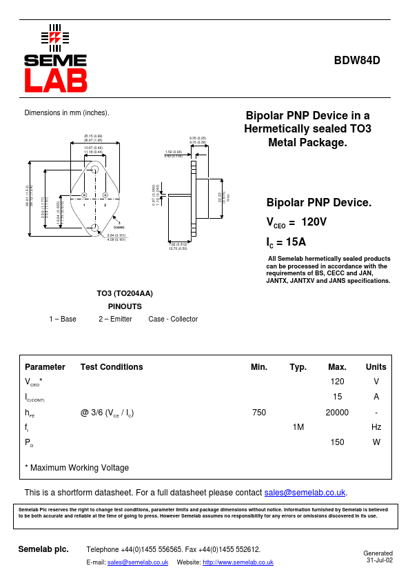 BDW84D