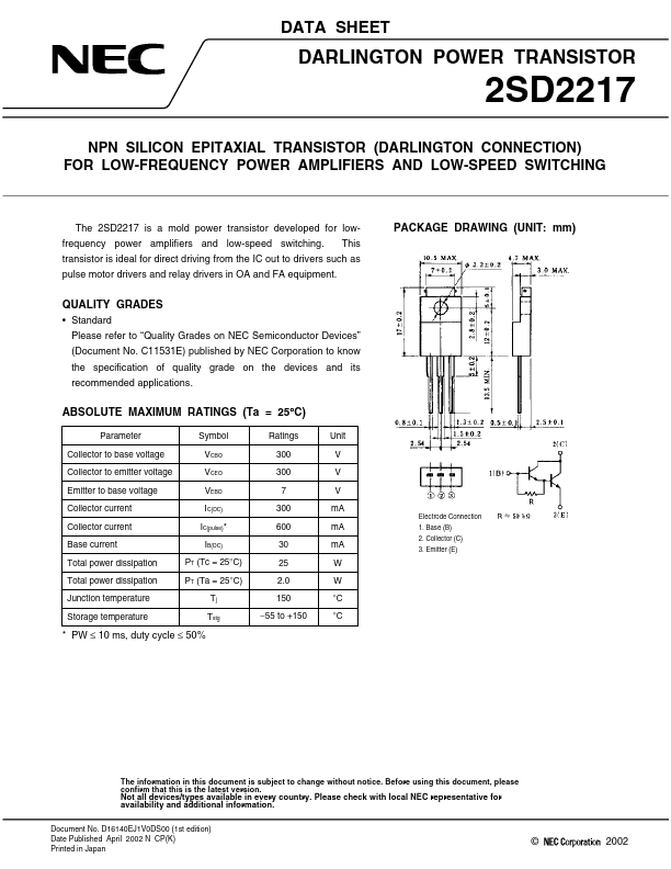 2SD2217 NEC