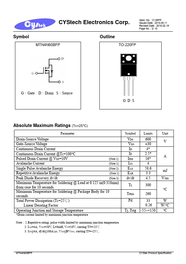 MTN4N60BFP