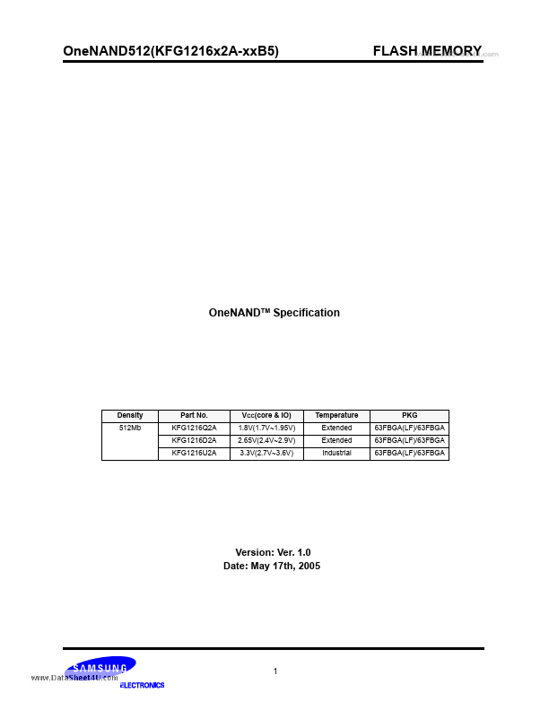 KFG1216Q2A Samsung semiconductor