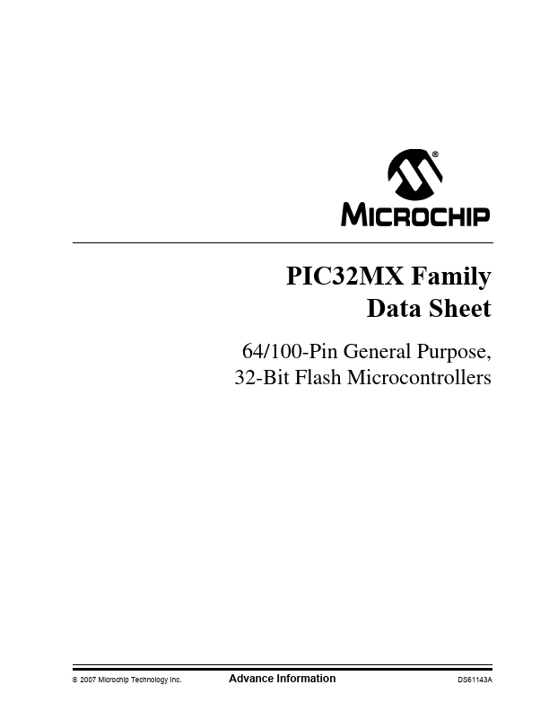 PIC32MX320F128H Microchip
