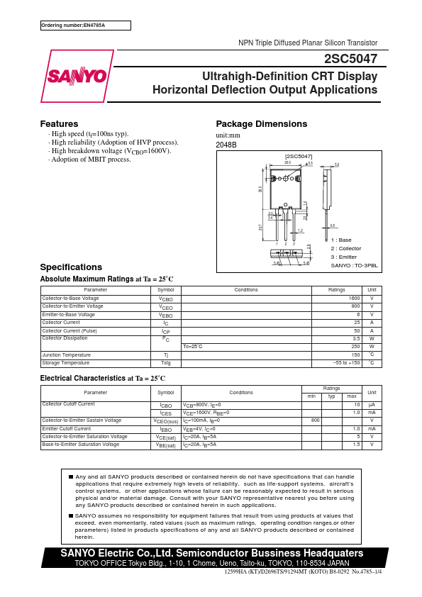 C5047 Sanyo Semicon Device