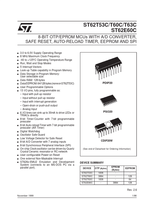 ST62T63C ST Microelectronics