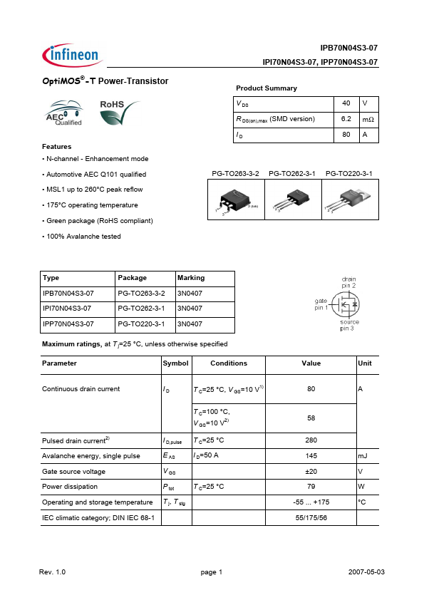 IPI70N04S3-07