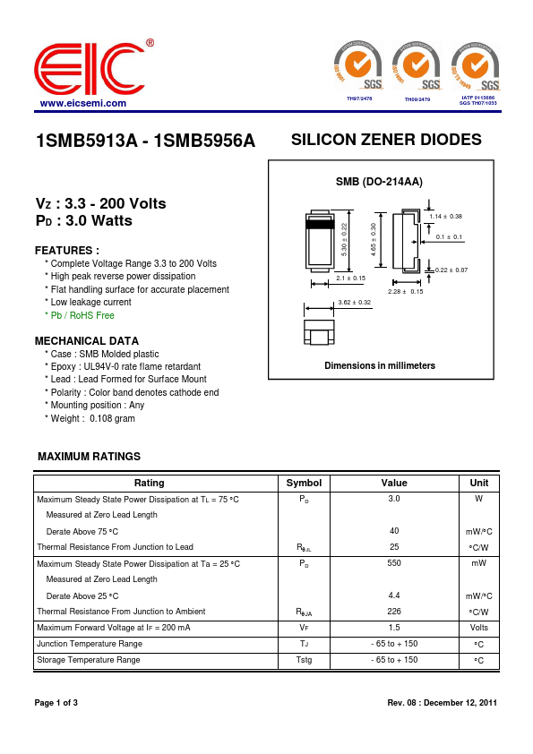 1SMB5915A EIC