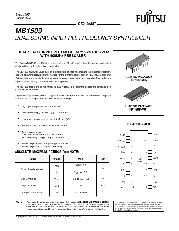 MB1509 Fujitsu