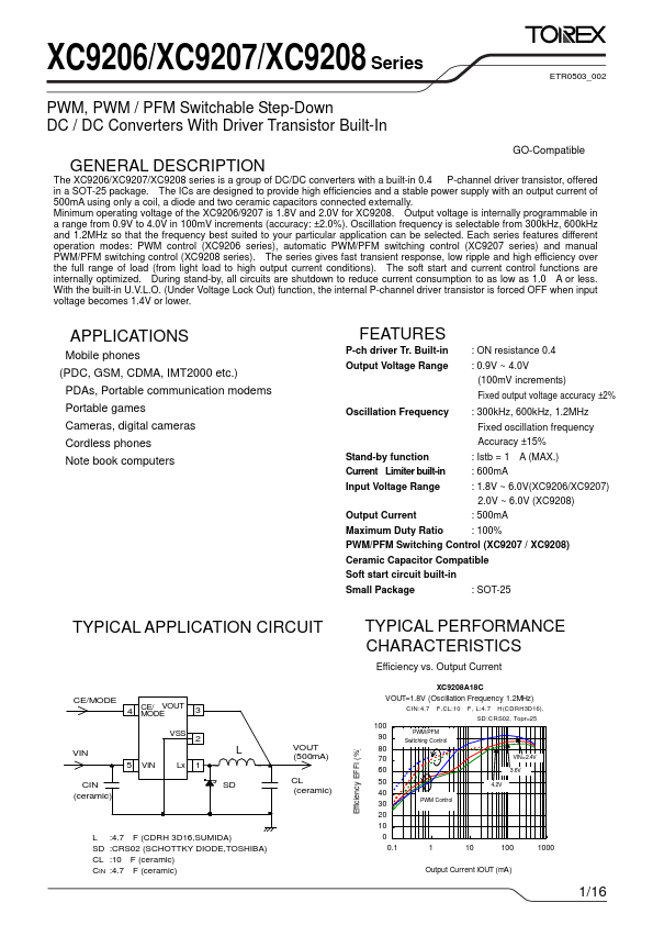 XC9207 Torex Semiconductor