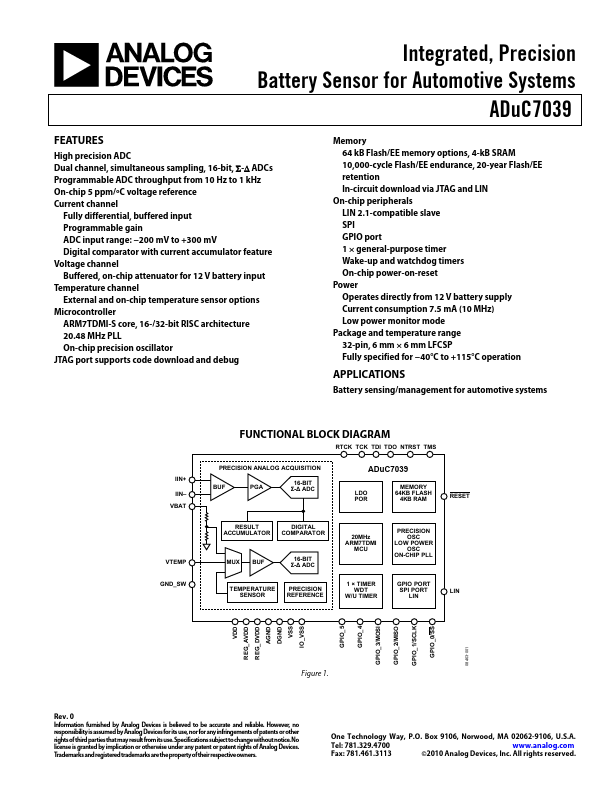 ADUC7039 Analog Devices