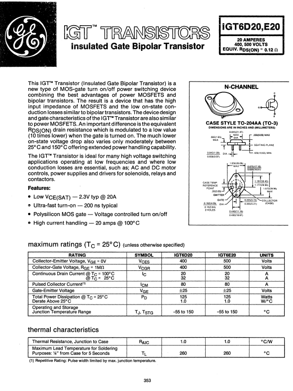 IGT6E20 GE