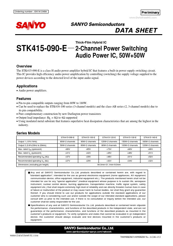 <?=STK415-090-E?> डेटा पत्रक पीडीएफ