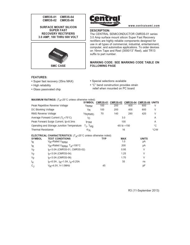 CMR3S-04 Central Semiconductor