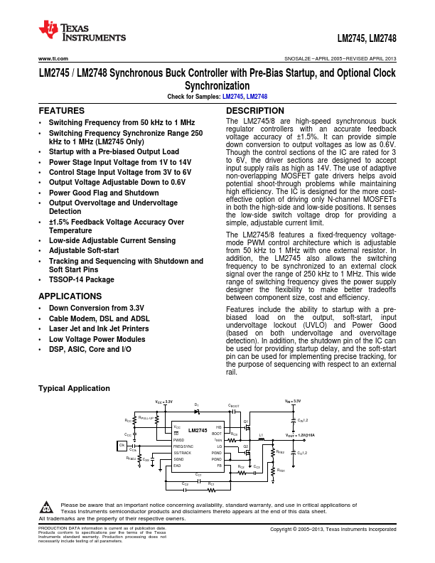 LM2745 Texas Instruments